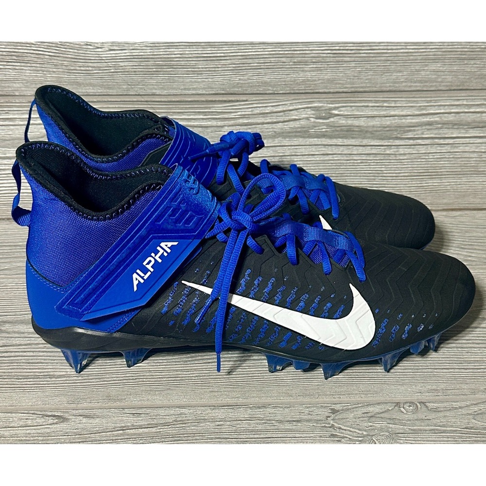 Nike‎ Alpha Menace Pro 2 Mid Football Cleats Blue Black BV3945-400 Mens 16 New